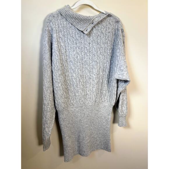NEW NWT Retrofete Waverly Sweater Dress Stone Gray Size Medium - Picture 4 of 11